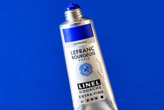 Please provide the full French text or product description related to "gouache linel bleu" that you want me to translate and rewrite into English. - Gouache fine artiste : des couleurs opaques et lumineuses - 10doigts.fr