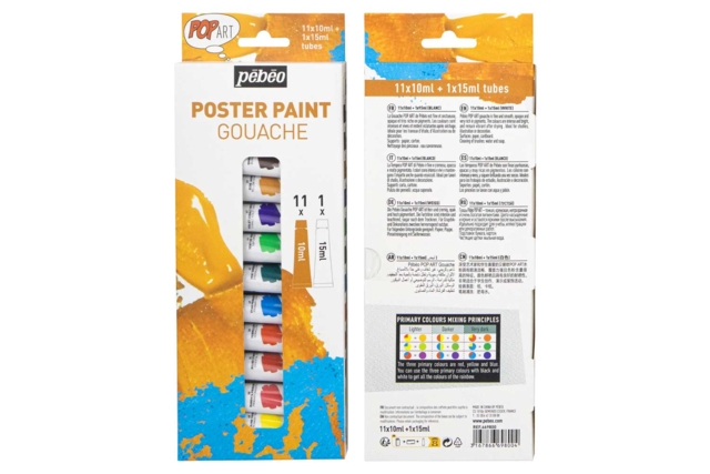 Pebeo Fine Gouache - 12 Pieces - 5 - Liquid Gouache Paint - 10doigts.com - Peinture gouache liquide : des couleurs vives qui s'enlèvent à l'eau - 10doigts.fr