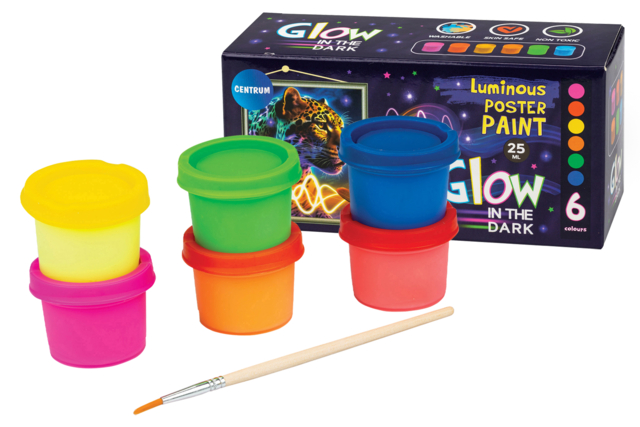 Phosphorescent Gouache 25 ml - 6 Colors - 1 - Fluorescent and Phosphorescent Paint - 10doigts.com - Peinture fluo et phosphorescente : de la couleur de jour comme de nuit - 10doigts.fr