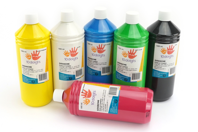 10doigts Ultra-Washable Gouache, 1 Litre - 2 - Gouache Paint 10doigts - 10doigts.com - Peinture gouache 10doigts : la qualité professionnelle pour les enfants - 10doigts.fr