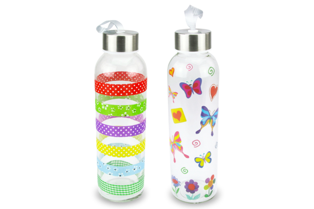 Glass Water Bottle - 2 - Glass Supports - 10doigts.com - Supports en Verre - 10doigts.fr