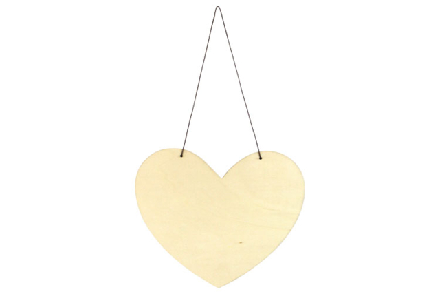 Wooden Heart Plaques to Hang - 6 Pieces - 1 - Door Sign - 10doigts.com - Plaque de porte en bois à décorer - 10doigts.fr