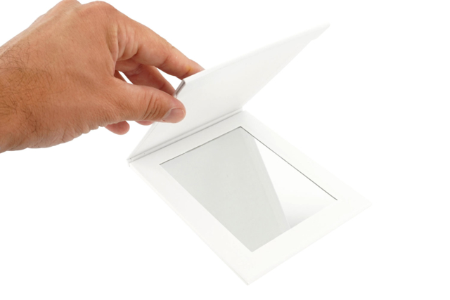 Large White Cardboard Mirror - 17 x 13 cm - 2 - Decorative Mirrors - 10doigts.com - Miroirs à décorer - 10doigts.fr