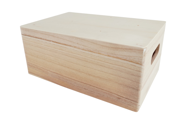 Wooden Storage Box - 29 x 19.5 cm - 1 - Wooden Boxes - 10doigts.com - Boîtes en bois à décorer - 10doigts.fr