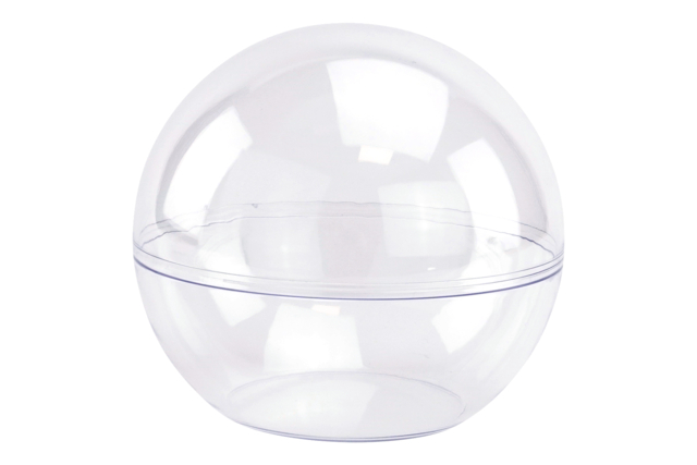 Large Transparent Plastic Ball for Display - 1 - Snow globe, Bell - 10doigts.com - Boules à neige et cloches à décorer - 10doigts.fr