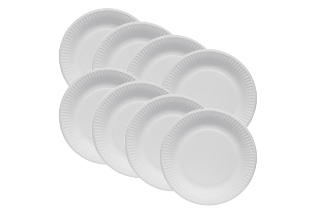 Assiettes en carton blanc - 8 pièces - 1 - Disposable and Reusable Tableware - 10doigts.com - Vaisselle jetable et réutilisable - 10doigts.fr