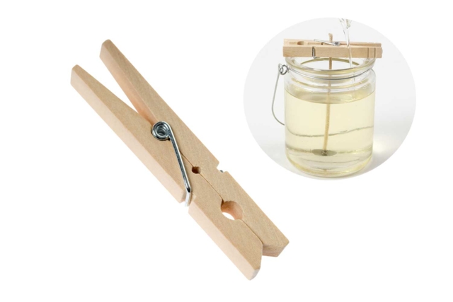 Wooden Clothespins - 12 Pieces - 1 - Wicks and Candle Accessories - 10doigts.com - Mèches et accessoires pour bougies - 10doigts.fr