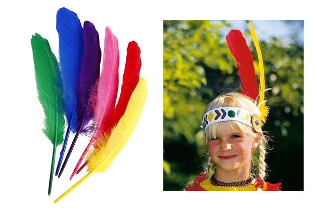 Large Indian Feathers - 36 Pieces - 2 - Decorative Feathers - 10doigts.com - Plumes décoratives - 10doigts.fr