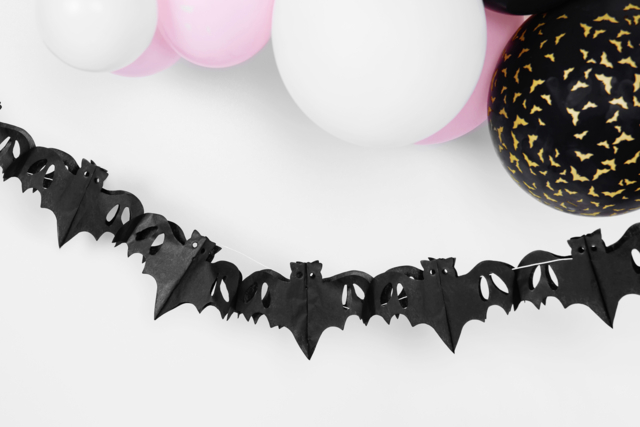 Paper Bat Garland - 4 m - 2 - Halloween Balloons - 10doigts.com - Ballons d'halloween - 10doigts.fr