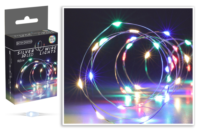 Mini LED Garland 10 - Multicolor - 1 - Lighting Articles, String Lights and LED Candles - 10doigts.com - Articles lumineux, guirlandes et bougies LED - 10doigts.fr