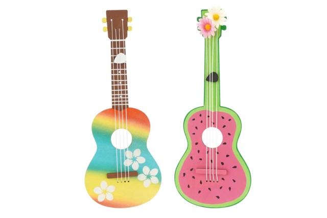 Decorative Wooden Guitar with Elastic - 5 - Wooden Games and Toys - 10doigts.com - Jeux et Jouets en bois à décorer - 10doigts.fr