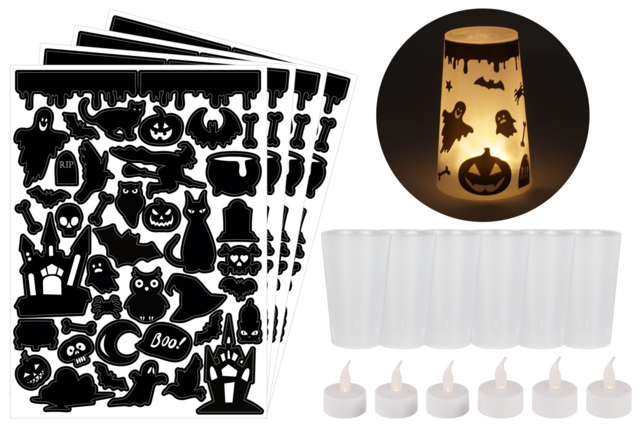 Halloween Niño Portavelas Gomets - Kits créatifs Halloween - 10doigts.fr