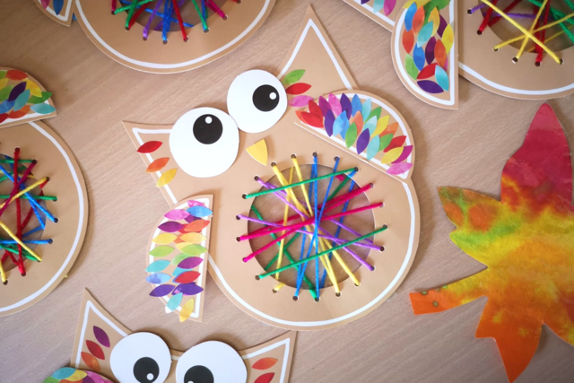 Owl Weaving Kit + Stickers - 6 Pieces - 4 - Creative Autumn Kits - 10doigts.com - Kits créatifs d'automne : des activités clé en main pour les enfants - 10doigts.fr