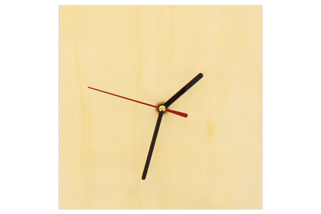 Square Wooden Clock - 1 - Craftable Clocks - 10doigts.com - Horloges à fabriquer - 10doigts.fr