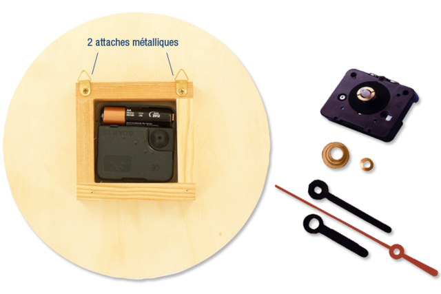Round Wooden Clock - 8 - Craftable Clocks - 10doigts.com - Horloges à fabriquer - 10doigts.fr