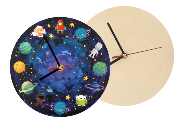 Round Wooden Clock - 2 - Craftable Clocks - 10doigts.com - Horloges à fabriquer - 10doigts.fr