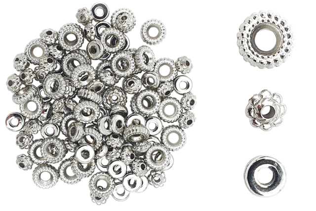 Spacer Beads - 105 Silver Beads - 1 - Spacer Beads - 10doigts.com - Perles Intercalaires - 10doigts.fr