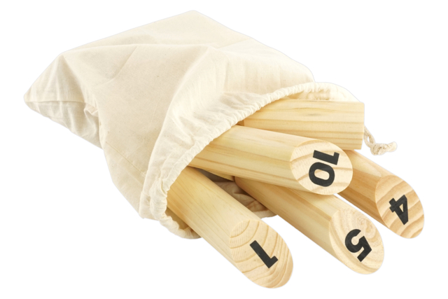 Wooden Nordic Bowling Game + Cotton Storage Bag - 2 - Wooden Games and Toys - 10doigts.com - Jeux et Jouets en bois à décorer - 10doigts.fr