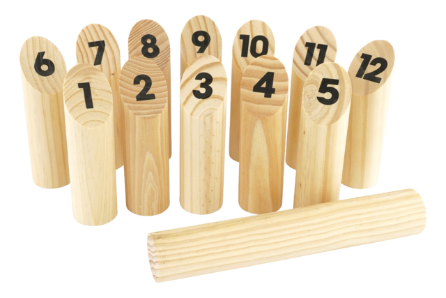 Wooden Nordic Bowling Game + Cotton Storage Bag - 1 - Wooden Games and Toys - 10doigts.com - Jeux et Jouets en bois à décorer - 10doigts.fr