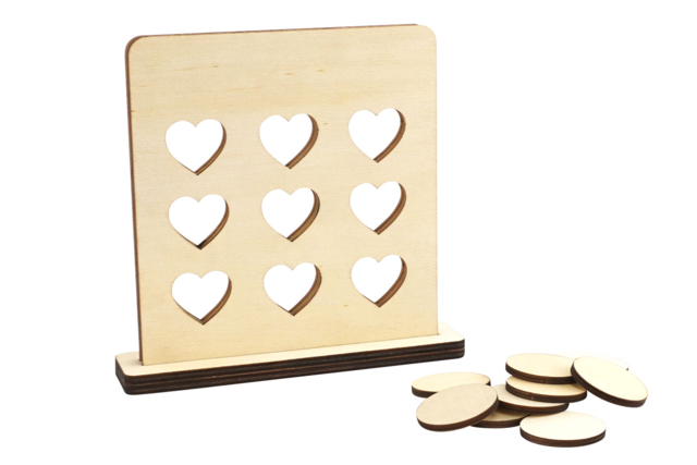 juego de madera cuatro en raya - Jeux et Jouets en bois à décorer - 10doigts.fr