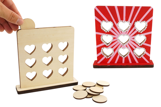 juegos de madera corazón de potencia día de la madre - Jeux et Jouets en bois à décorer - 10doigts.fr