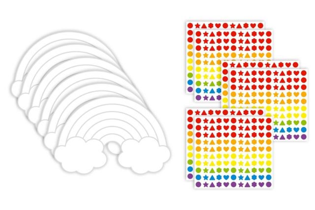 kit 6 arcoíris - Kits créatifs avec gommettes : le plein d’idées pour les petits artistes - 10doigts.fr