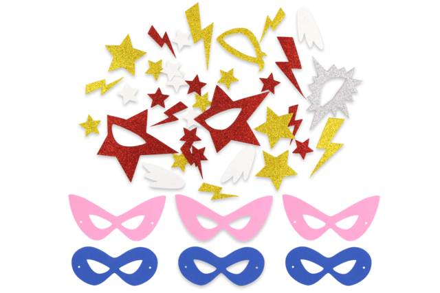Kit 6 máscaras de superhéroes de caucho suave - Masques créatifs enfants - 10doigts.fr