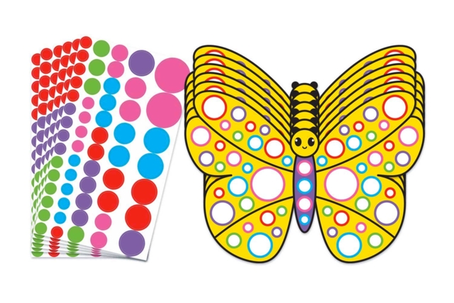 kit 6 mariposas - Kits créatifs avec gommettes : le plein d’idées pour les petits artistes - 10doigts.fr