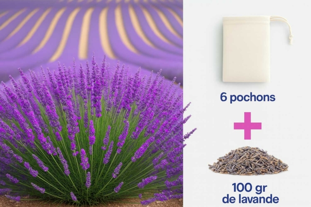 Lavender Pouch Kit - 6 Pieces - 2 - Cotton, Linen - Textiles - 10doigts.com - Coton, lin - Textiles - 10doigts.fr