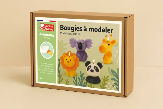 Kit de velas para modelar animales salvajes - Cires pour bougies - 10doigts.fr