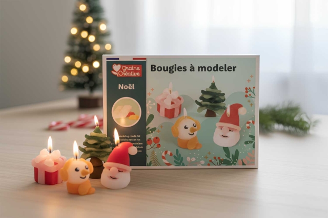 kit de velas modelables Navidad - Livres et Kits Bougies - 10doigts.fr