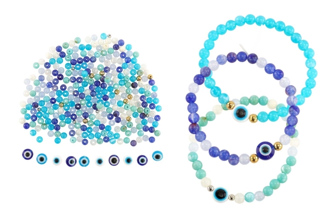 Kit pulseras ojo de la suerte - 10 unidades - Kits Bijoux - 10doigts.fr