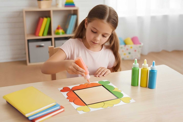 Square Sanding Frames - 4 Pieces - 2 - Decorative Photo Frames - 10doigts.com - Cadres et clips photos : des supports uniques pour afficher vos souvenirs - 10doigts.fr