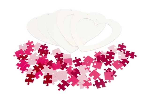Heart Puzzle Frame Kit - 4 Frames - 2 - Creative Kits for Mother's Day - 10doigts.com - Kits créatifs Fête des Mères : des coffrets tout-en-un pour fabriquer vos cadeaux pour maman - 10doigts.fr