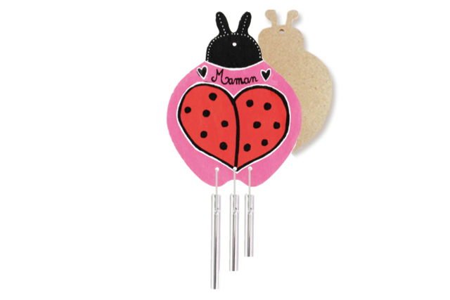 Ladybug Wind Chimes Kit - 5 Pieces - 0 - Wooden Decorative Suspensions - 10doigts.com - Mobile en bois à fabriquer et carillons - 10doigts.fr