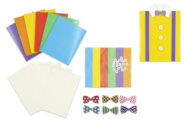Kit cartes chemise à fabriquer - 6 cartes - 4 - Father's Day Cards - 10doigts.com - Cartes à fabriquer pour la Fête des Pères - 10doigts.fr