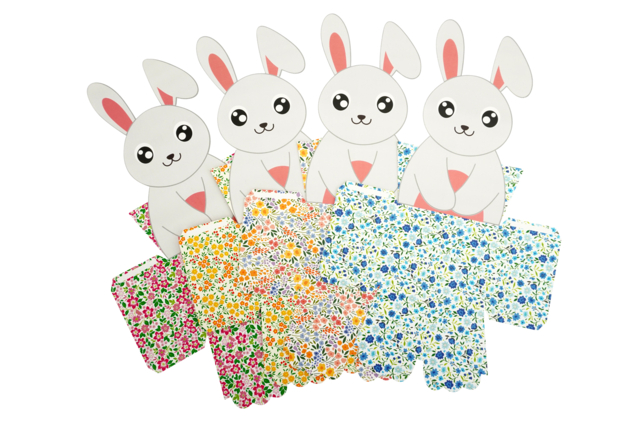 Kit canastitas de conejitos - 4 canastitas - Paniers de Pâques - 10doigts.fr