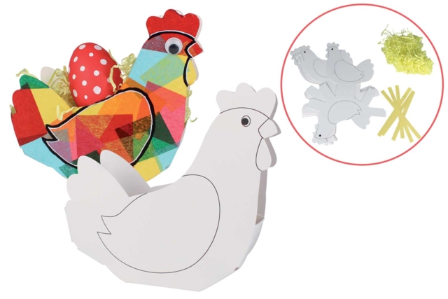 Kit cestas de pollos para decorar - 6 pcs - Kits créatifs Pâques - 10doigts.fr