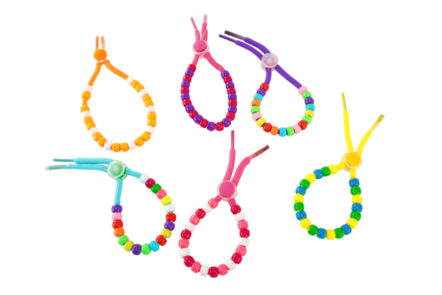Kit creativo 12 pulseras: Cordones, cierres y cuentas - Kits Bijoux - 10doigts.fr