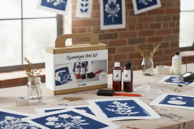 Kit de cianotipo para principiantes herramientas - Le cyanotype : s'initier à la magie de la photographie solaire - 10doigts.fr