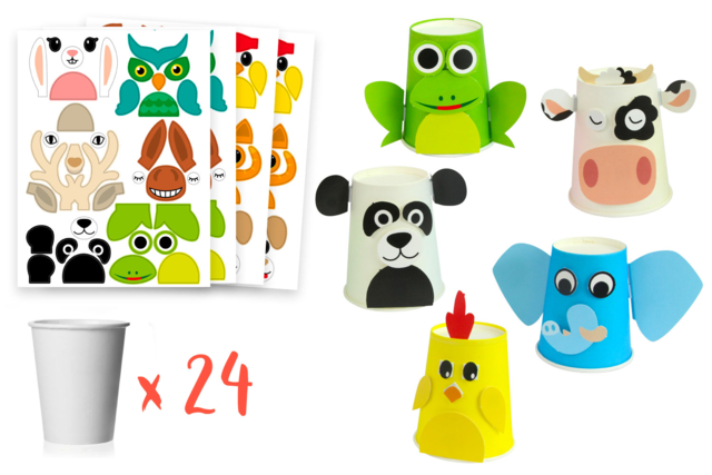 kit decoración de gobelets - Kits clés en main - 10doigts.fr