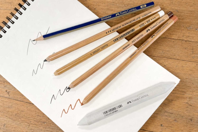 Kit de dibujo Faber-Castell 6 piezas - Crayons graphite et mines pour le dessin - 10doigts.fr