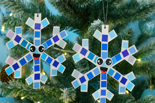 Kit copos holográficos para colgar - 4 unidades - Kits créatifs de Noël pour les enfants - 10doigts.fr