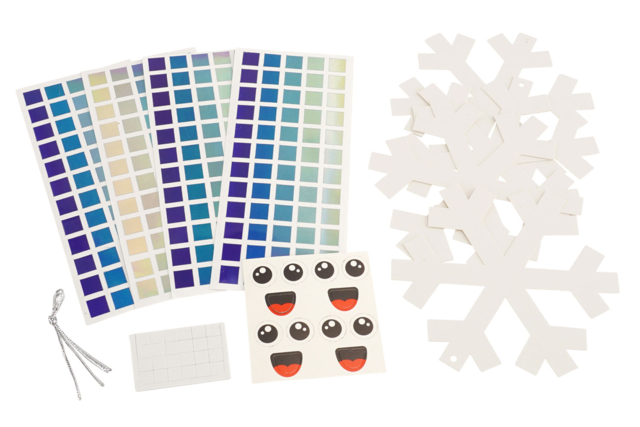 Kit de copos holográficos para colgar - el material - Kits créatifs de Noël pour les enfants - 10doigts.fr