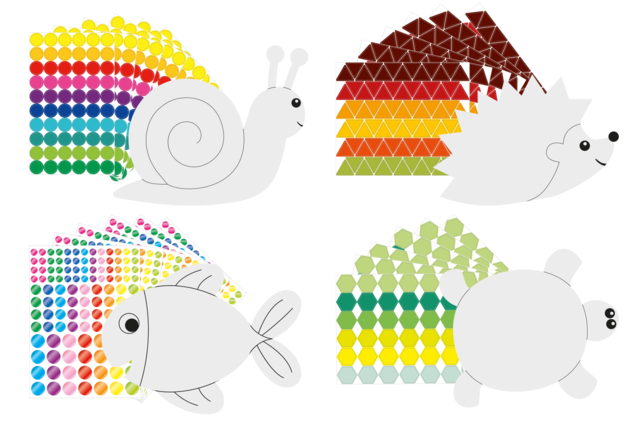 kit gomets animales - Kits créatifs avec gommettes : le plein d’idées pour les petits artistes - 10doigts.fr