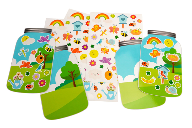 kit de gomets mini mundo primavera - Kits créatifs avec gommettes : le plein d’idées pour les petits artistes - 10doigts.fr