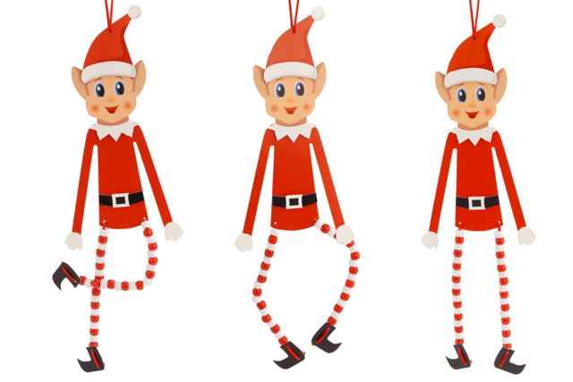 Kit duendes bromistas para colgar - 1 set (4 pcs) - Guirlandes et suspensions de Noël - 10doigts.fr