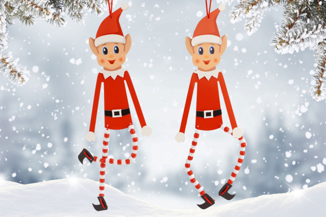 Kit duendes bromistas para colgar - 4 unidades - Guirlandes et suspensions de Noël - 10doigts.fr
