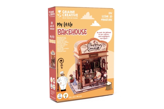 miniature model kit with lighting - "The Bakery" - Maquettes en bois - 10doigts.fr