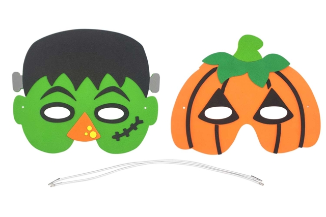 Kit máscaras Halloween: Calabaza y monstruo - Kits créatifs Halloween - 10doigts.fr
